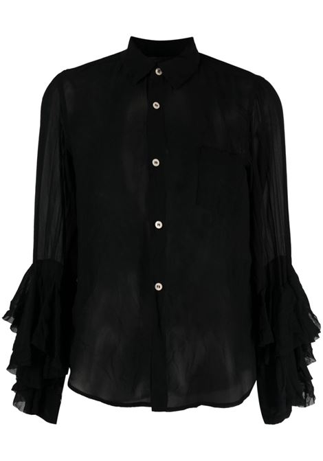 Top a maniche lunghe in nero - donna